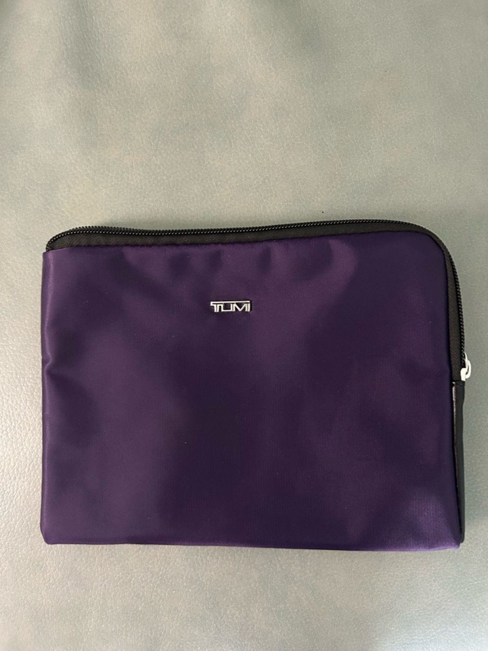 Tumi Purple Nylon Toiletry Pouch with Zip